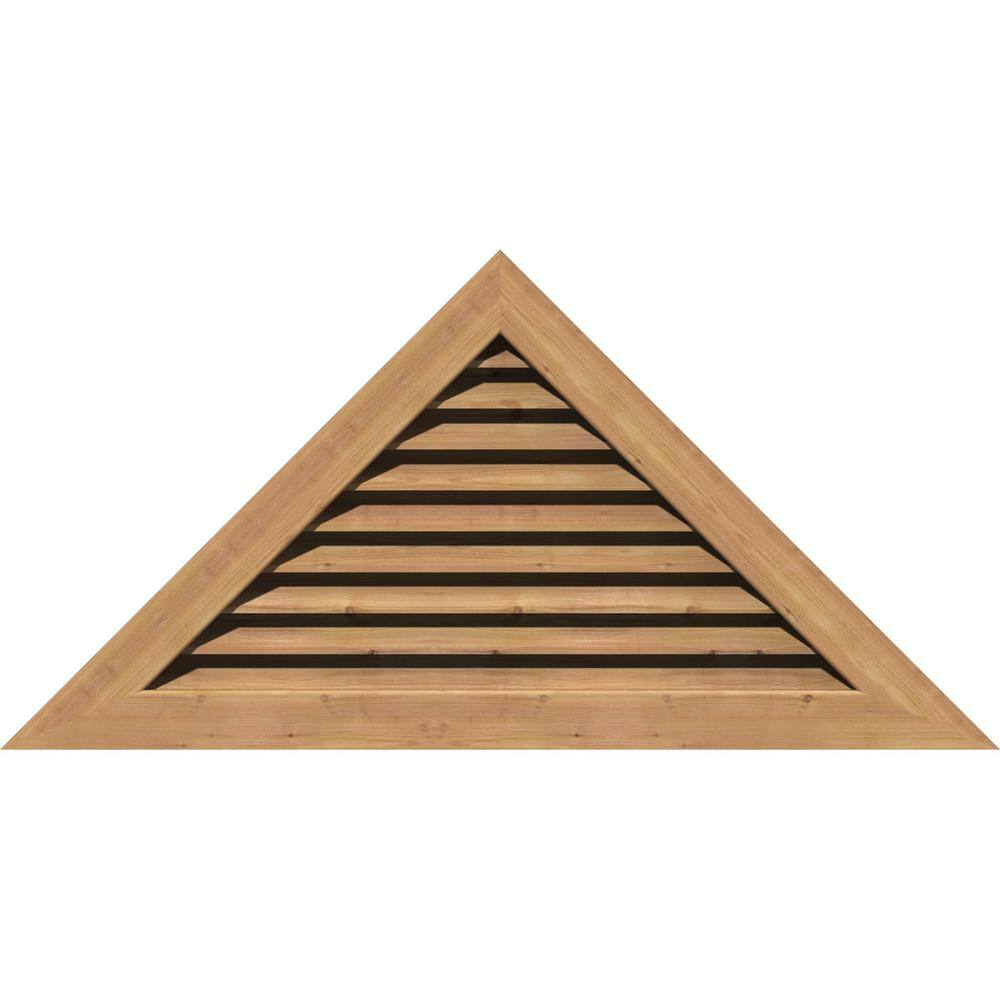 81.125 in. x 20.375 in. Triangle Unfinished Smooth Western Red Cedar Wood Built-in Screen Gable Louver Vent price history on PriceWatchPro