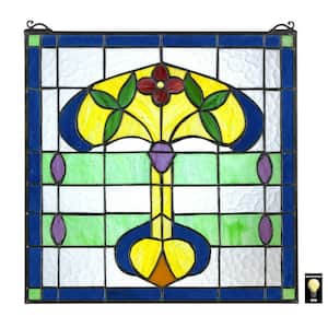 Horta Tiffany-Style Stained Glass Window Panel