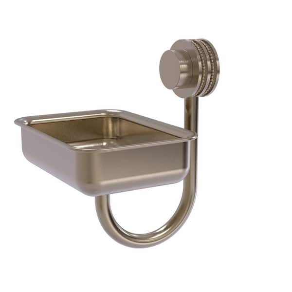 Allied Brass Venus Collection Wall Mounted Soap Dish with Dotted Accents in Antique Pewter