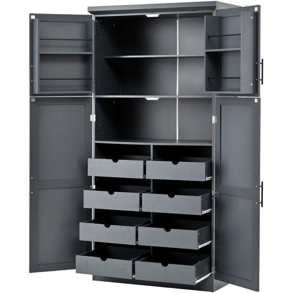 35.5 in. W x 17.6 in. D x 70.9 in. H Bathroom Gray Linen Cabinet price history on PriceWatchPro