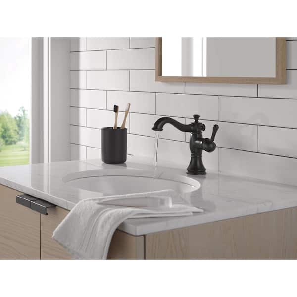 Delta Cassidy Single Handle Single Hole Bathroom Sink Faucet in