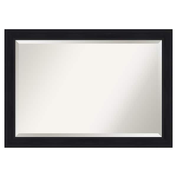 Abbey Black 40.75 in. x 28.75 in. Beveled Traditional Rectangle Framed Wall Mirror
