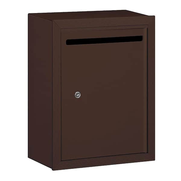 Salsbury Industries 2240 Series Standard Surface-Mounted Bronze Private Letter Box with Commercial Lock