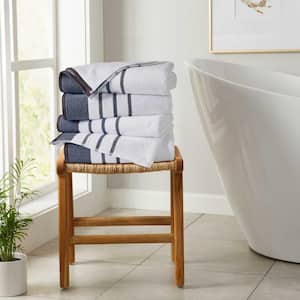 Moroccan Blue / December Sky Premium Cotton 4-Pack Decorative Hand Towel Set