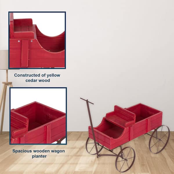 Shine Company 41.5 in. L Red Cedar Wood Buckboard Amish
