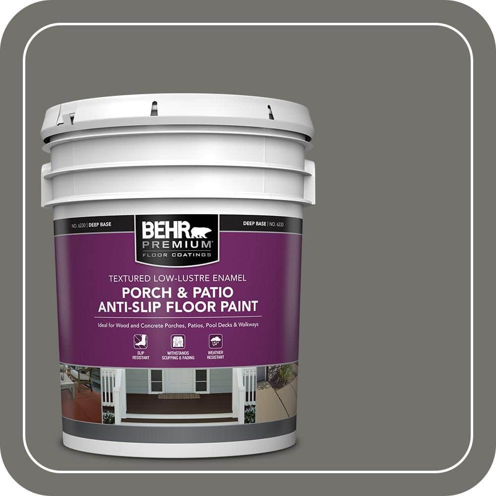 5 gal. #SC-131 Pewter Textured Low-Lustre Enamel Interior/Exterior Porch and Patio Anti-Slip Floor Paint price history on PriceWatchPro