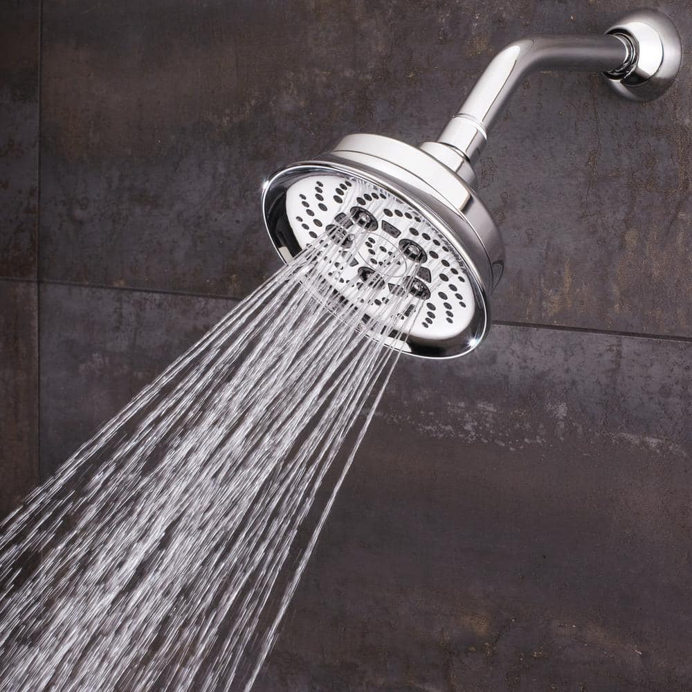 Polished Chrome Multi-Function Wall Mounted Shower Head