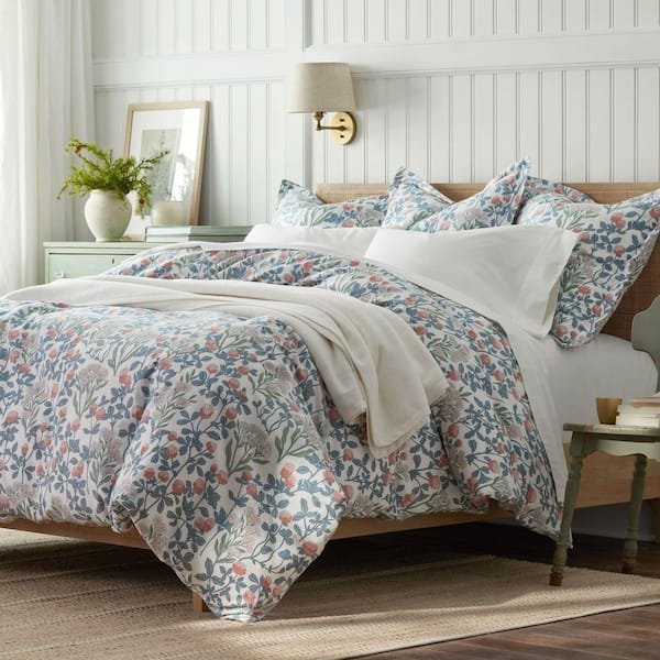 Company Cotton Botanical Grace Velvet Flannel Pillowcase Set