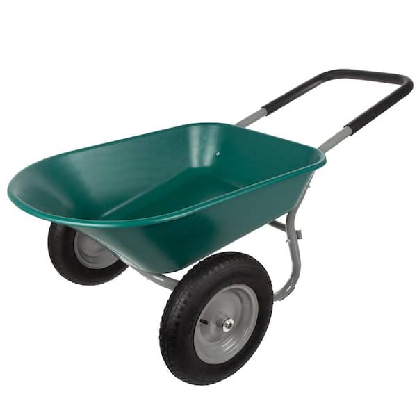 Pure Garden 5 cu. ft. 300 lbs. Weight Capacity Heavy-Duty Dual Wheel Wheelbarrow Garden Cart