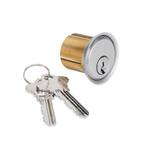 1-1/4" Brushed Chrome Mortise Cylinder with Schlage Keyway