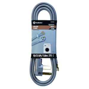 6 ft. 10/3 Flat Dryer Cord in Gray
