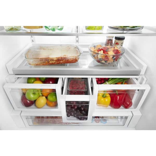 Whirlpool 26.8 cu. ft. French Door Refrigerator in Fingerprint Resistant  Stainless Steel WRF757SDHZ - The Home Depot