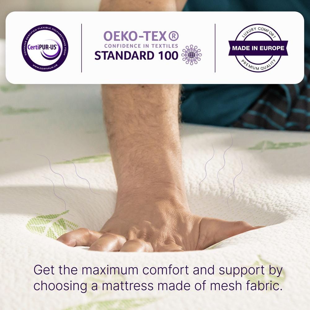 NapQueen 10" King Green Tea Memory Foam Mattress