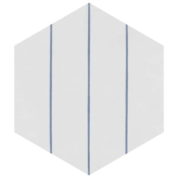 Merola Tile Porto Savona Hex Niagara 8-5/8 in. x 9-7/8 in. Porcelain Floor and Wall Take Home Tile Sample