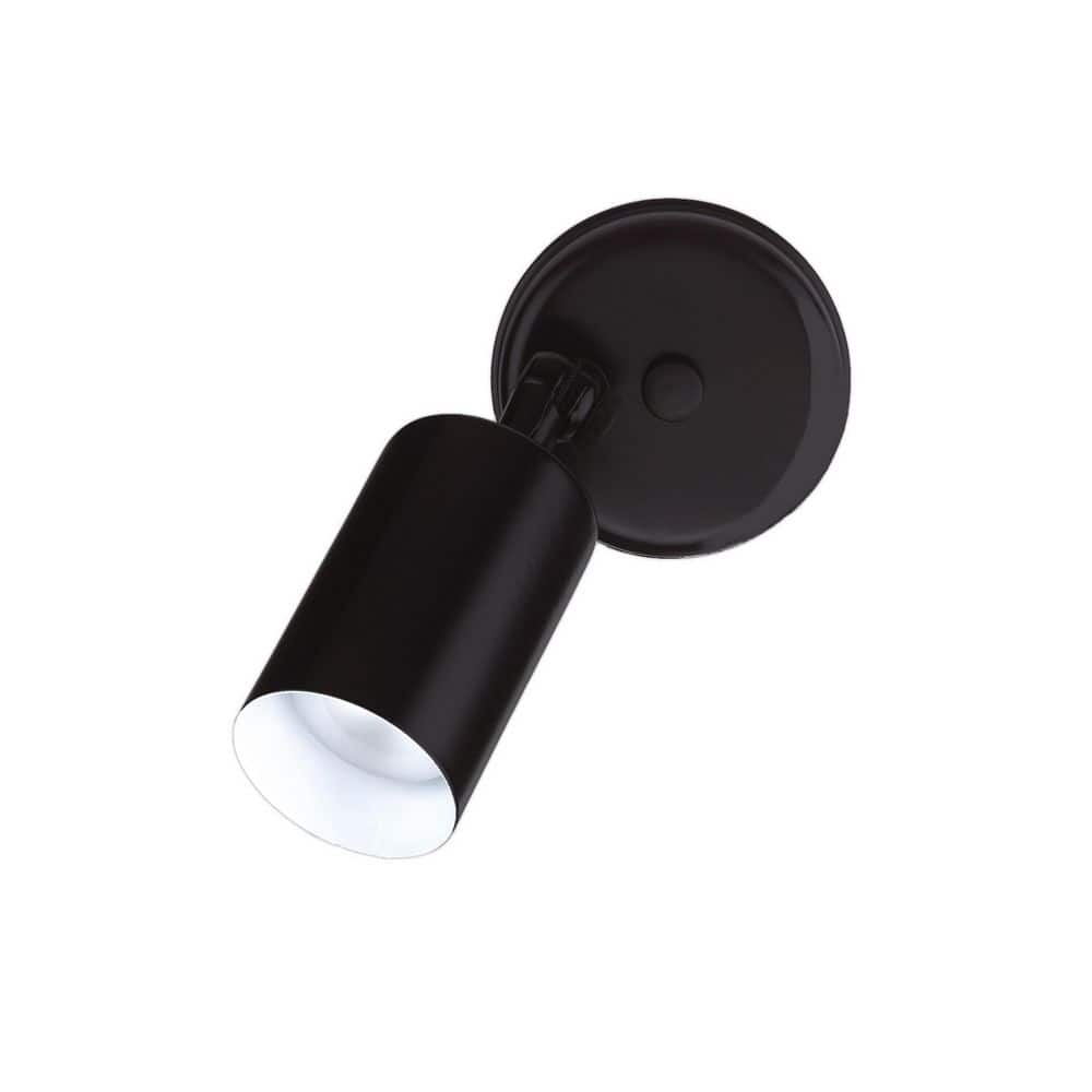 nico  NICOR Single Bullet 50-Watt Black Outdoor Wall Lantern Sconce