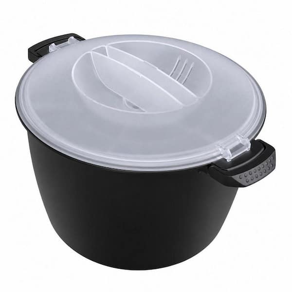 3 Quart Plastic Micro Cookware, Microwave Rice Cooker, Microwave Steamer for Vegetables, Food Storage Container, Cooker