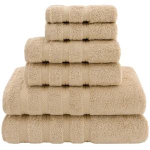Sand Taupe 6-Piece Turkish Cotton Towel Set