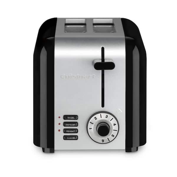 Cuisinart Compact 2-Slice Black Wide Slot Toaster with Crumb Tray CPT-122BK  - The Home Depot