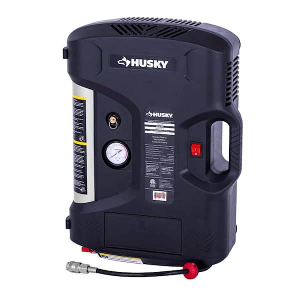 . 5 Gal. 125 PSI Portable Electric Oil-Free Light Duty Wall-Mountable Air Compressor with 30 ft. Retractable Air Hose