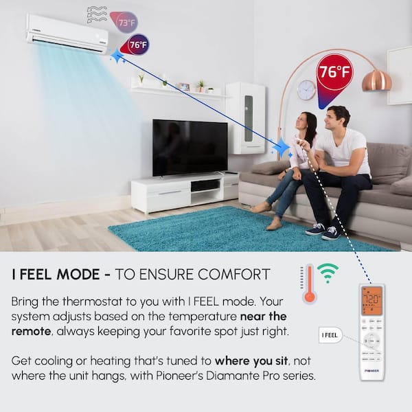 Diamante Pro Low-Ambient 1-Zone 18,000 BTU 21 SEER2 Ductless Mini Split Inverter Heat Pump with 16 ft. Lines 208V / 230V