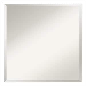 Medium Square Matte Grey Beveled Glass Modern Mirror (21 in. H x 21 in. W)