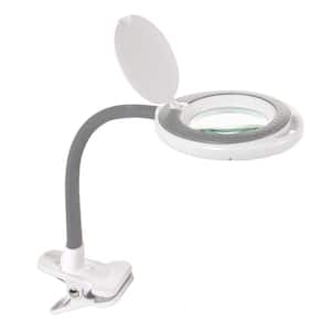 Newhouse Lighting 4 in. LED Magnifying Lamp with Clamp Lens