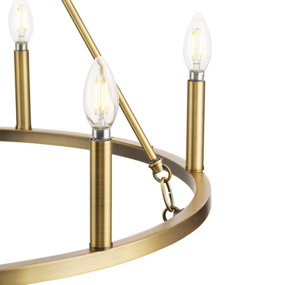 Gilliam Vintage Brass 6-Light Steel Chandelier