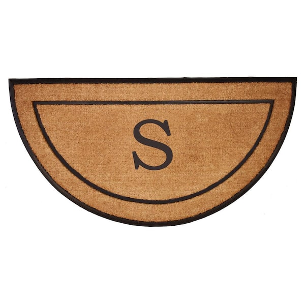Calloway Mills The General Half-Circle Door Mat, 36" x 72", Letter S