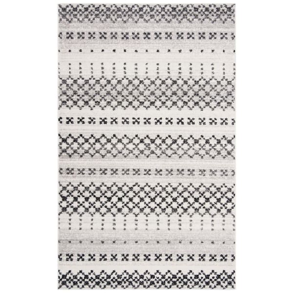 SAFAVIEH Adirondack Gray/Ivory 6 ft. x 9 ft. Striped Geometric Area Rug