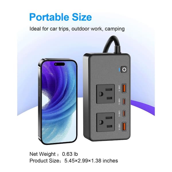 Lukyamzn YSOLX Series 300W Continuous Power Inverter with 4 USB-C