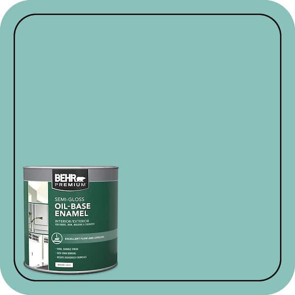 Undine Color BEHR 1 qt. #M450-4 Undine Oil-Base Semi-Gloss Enamel Interior/Exterior ...
