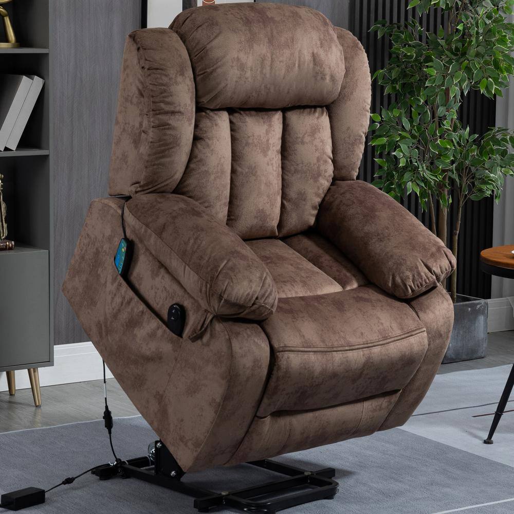 aisword Premium Massive Velvet Brown Recliners Lift Sofa Chair (Up to