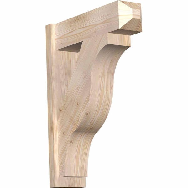 Ekena Millwork 8 in. x 34 in. x 26 in. Douglas Fir Fuston Craftsman Smooth Outlooker