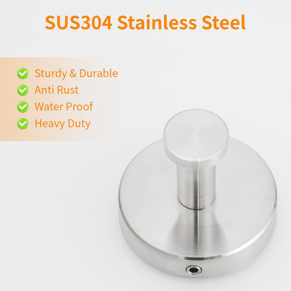 Brushed Nickel Stainless Steel 3-Piece Bathroom Hardware Set