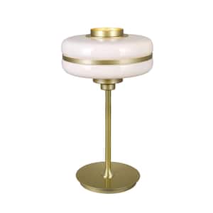 Elementary 1 Light Table Lamp With Pearl Gold Finish