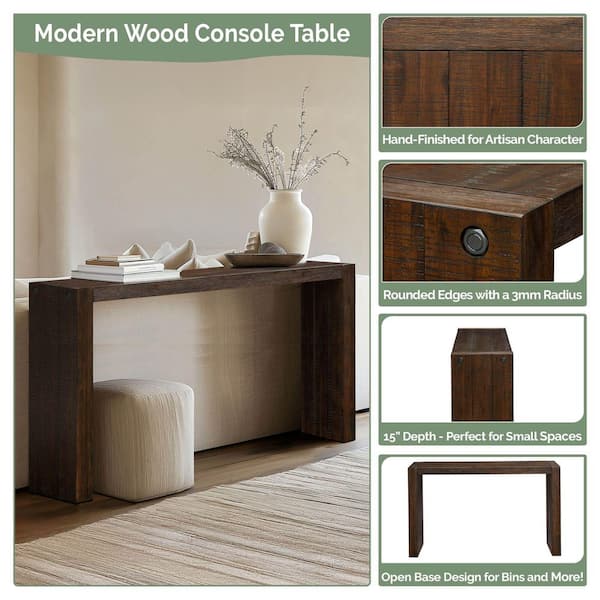 INK+IVY Monterey 54 in. Brown Rectangle Wood Console Table II120