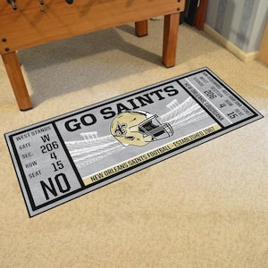 NFL - New Orleans Saints 30 in. x 72 in. Indoor Ticket Runner Rug