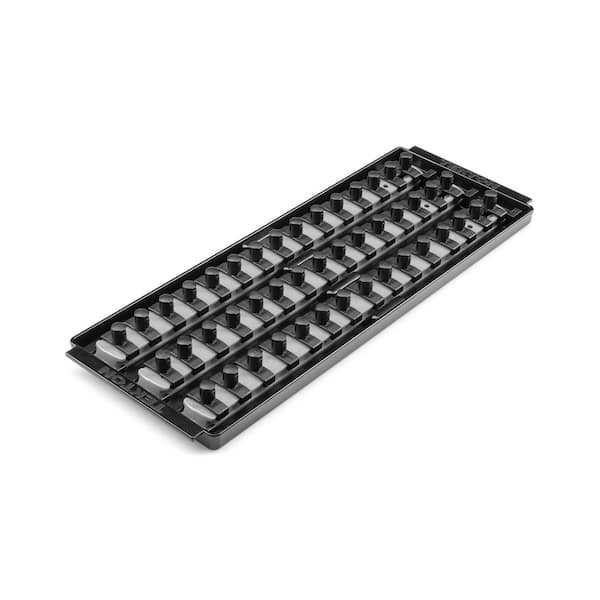 TEKTON 3/8 in. Drive 3-Rail Socket Organizer Set, Gray (45-Tool)