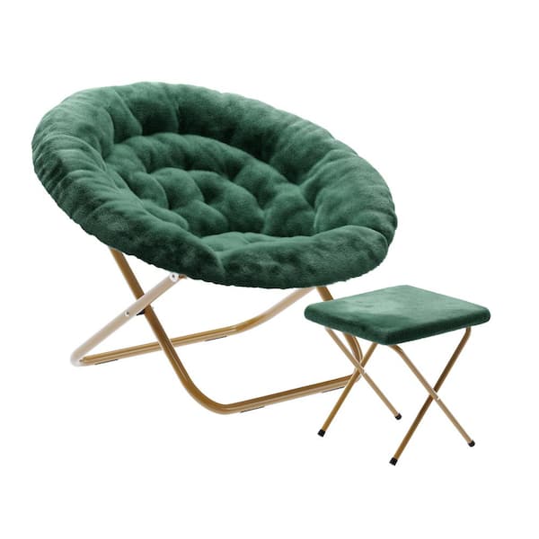 Carnegy Avenue Emerald Fabric/Soft Gold Frame Fabric Side Chair