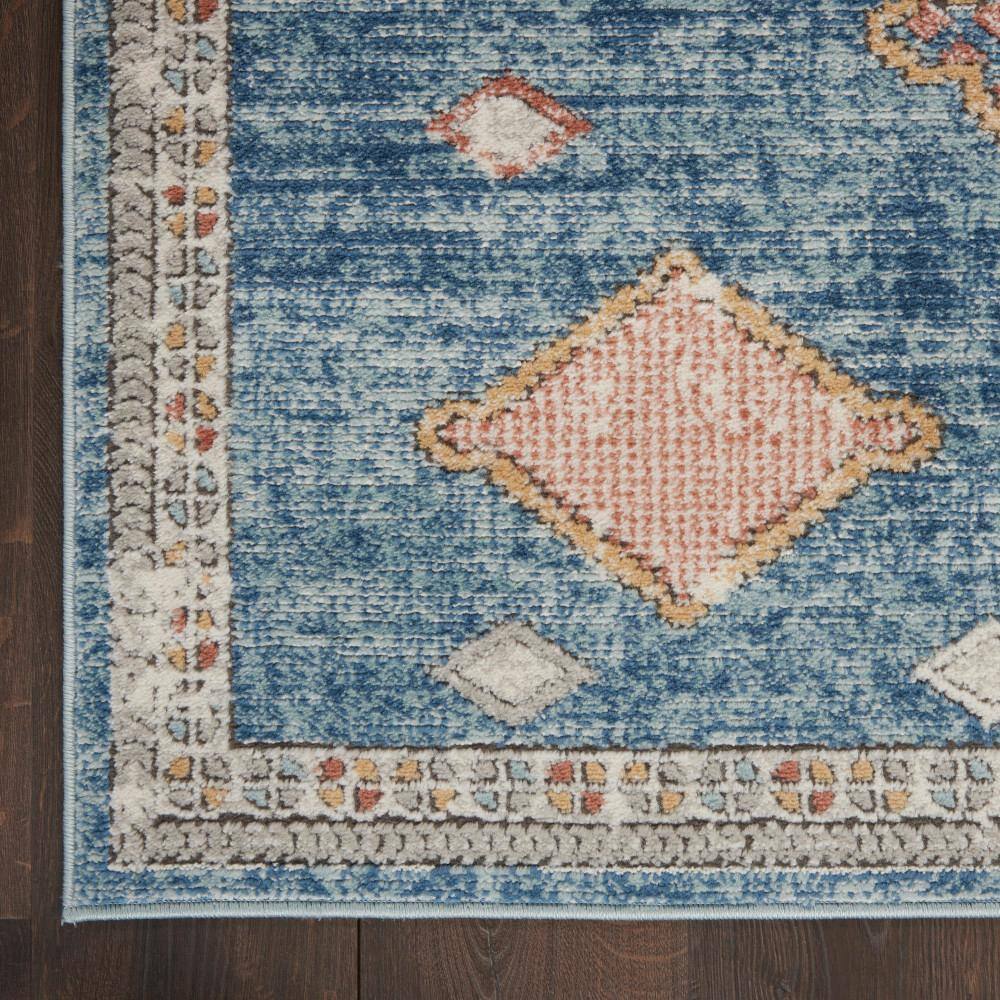 Concerto Moroccan Blue Rectangular Area Rug 2'2" x 3'9"