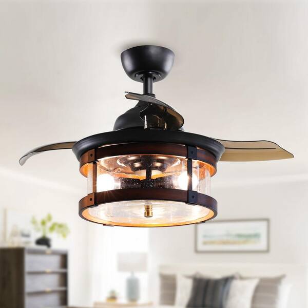 ceiling light with retractable fan