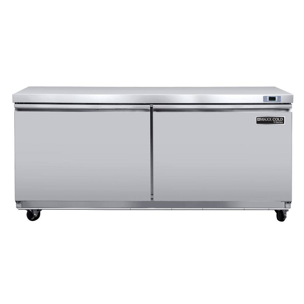 V-Series 2-Door Undercounter Freezer, 60 Watt, 18.5 cu. ft. in Stainless Steel
