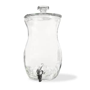 GIBSON HOME Chiara 2 Gallon Glass Mason Jar Dispenser with Metal Lid and  Base in Blue 985117637M - The Home Depot