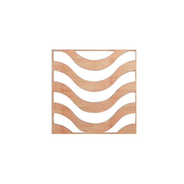 Ekena Millwork 7-3/8 in. x 7-3/8 in. x 1/4 in. Cherry Extra Small Parker Decorative Fretwork Wood Wall Panels (50-Pack)