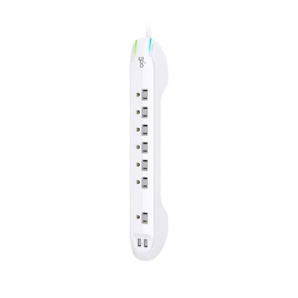 360 Electrical Idealist 3.4 6 ft. 7-Outlet Surge Strip w/3.4A 2-Port USB