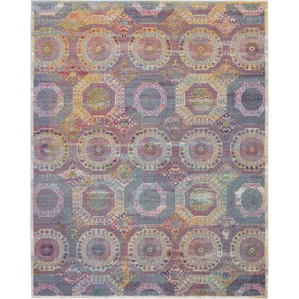 Nourison Global Vintage Multicolor 8 ft. x 10 ft. Moroccan Bohemian Area Rug