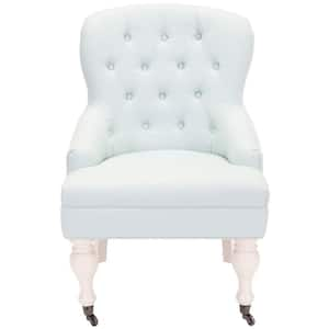 Falcon Robins Egg Blue/Ivory Cotton Blend Arm Chair