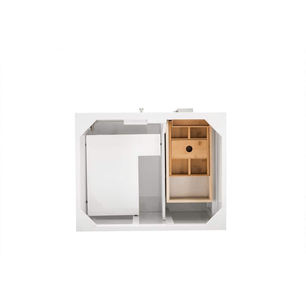 Addison Glossy White Single Vanity with Ethereal Noctis Top