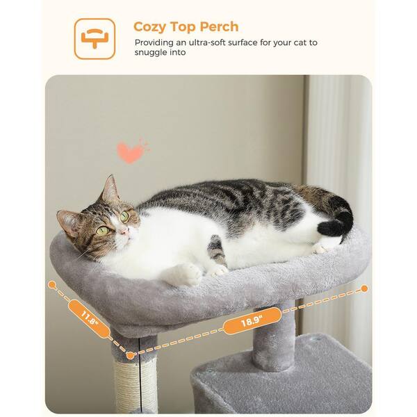 Foobrues 45.7 in. Cat Tree for Indoor Cats, 5-Level Cat Tower for