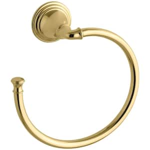 Devonshire Towel Ring in Vibrant Polished Brass